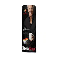 Pull Over Banner Stand Display - 35.5" Wide x  84" High | Tall Pillow Mounting Banner Sign Holder with Steel Base