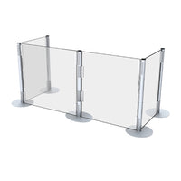 24" Uprights for 4 Panel Coughing and Sneezing Protective Shields