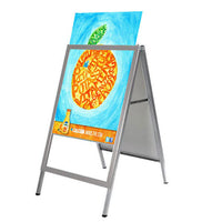 Slide your 22x28 Poster into the A-Board Sidewalk sign and gain maximum visibility for your promotion (shown in silver)