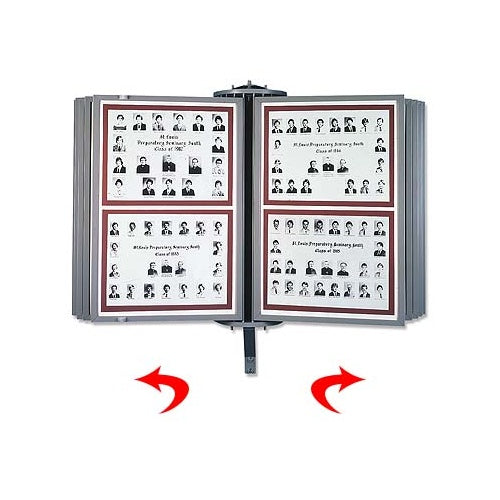 Full-Vue Swinging Panel Mat Board Wall Displayer | 10 Steel Flip Panels in 3 Sizes | Two-Sided