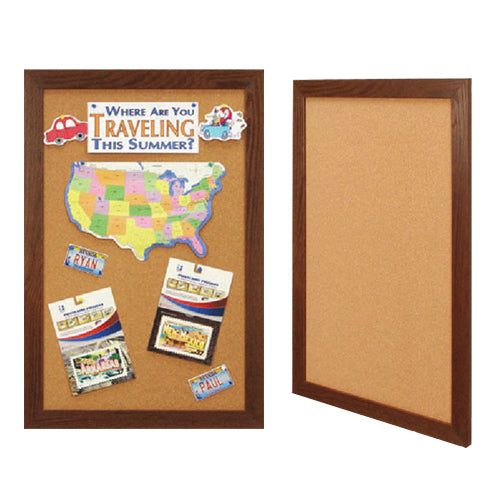 WIDE WOOD FRAME 36 x 48 BULLETIN BOARD (SHOWN IN PORTRAIT)