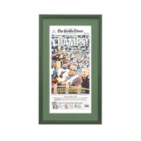 Seattle Seahawks Superbowl 48 Newspaper Wood Display Frame