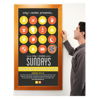 36 x 36 Wood Picture Poster Display Frames (Wide Wood)