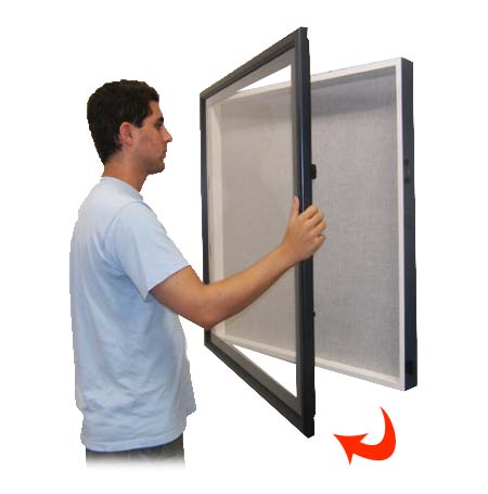20x30 SwingFrame Designer Wood Framed Large Cork Board Display Case 8 Inch Deep