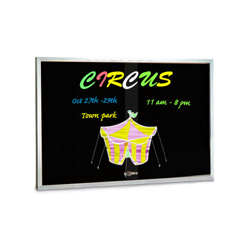 Indoor Dry Erase Black Marker Boards with Sliding Glass Doors