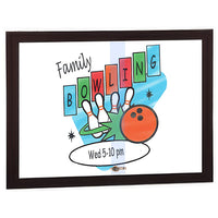 Indoor Dry Erase White Marker Boards with 2 Sliding Glass Doors (Classic Mitered Corner Style)