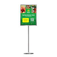 22x28 Poster Stand Steel Sign Holder, Slide-In Frame with Top Load, Quick Change Slot Design