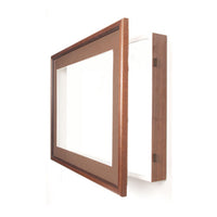 SwingFrame Designer Wall Wood Lighted Display Case 1" Deep