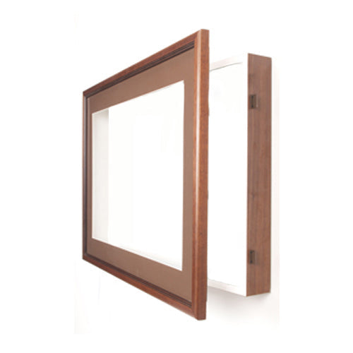 Designer Wood Frame Shadowbox SwingFrames with Interior Lighting | 4" Deep