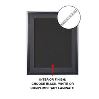 SwingFrame Designer Wall Wood Lighted Display Case 4" Deep