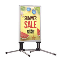 STREET MASTER™ Wind Snap Frame Sign Stand with Flexible Spring Feet Sign Holder for 24 x 36 Posters