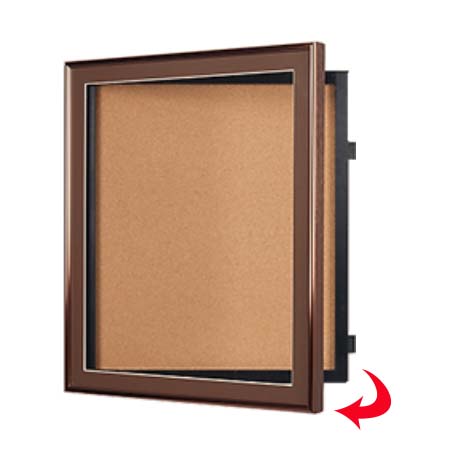 Designer Metal 24" x 30" Enclosed Bulletin Board SwingFrames