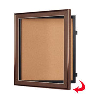 Designer Metal 27" x 40" Enclosed Bulletin Board SwingFrames