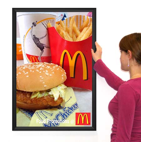 SwingSnap 16x16 Poster Snap Frame + 1 5/8" Wide Profile | Quick Change Aluminum Snap Open Frame
