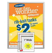 Economical SwingSnap Slim Poster Snap Frame 27x40 with Sleek 1-inch Wide Aluminum Frame Profile