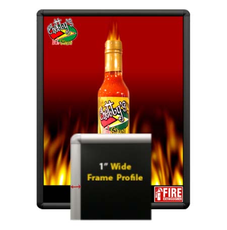 SwingSnaps Poster Snap Frames 14x22 (1" Wide with Radius Corners)