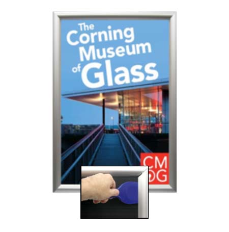 11x14 Poster Snap Open Frames (1 3/4" Security-Style) for MOUNTED GRAPHICS
