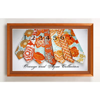 HONEY MAPLE WOOD FRAME 10x12 with DECORATIVE RUST MAT BORDER