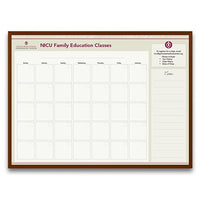 CUSTOM PRINTED IMAGE onto MAGNETIC 11x14 WHITE DRY ERASE BOARD | WALNUT WOOD FINISH