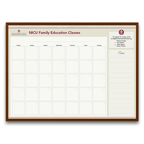 CUSTOM PRINTED IMAGE onto MAGNETIC 11x17 WHITE DRY ERASE BOARD | WALNUT WOOD FINISH