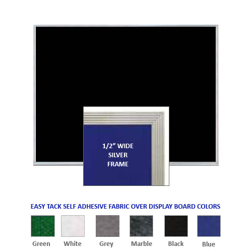 METAL FRAMED 11x17 EASY TACK FABRIC BULLETIN BOARD (SHOWN IN LANDSCAPE ORIENTATION)