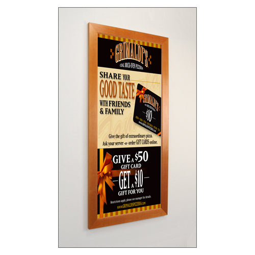 12 x 36 Wood Picture Poster Display Frames (Wide Wood)