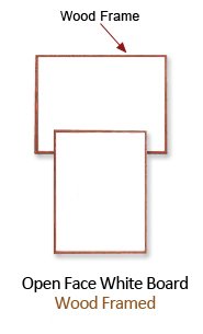 14 x 14 Whiteboard Wood Framed