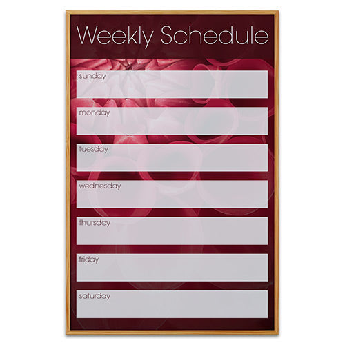 CUSTOM PRINTED IMAGE onto MAGNETIC 14x22 WHITEBOARD DRY ERASE DISPLAY BOARD | LIGHT OAK WOOD FINISH