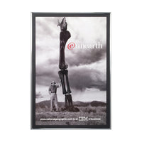 POLISHED SILVER 14x22 FRAME / RAVEN BLACK MATBOARD