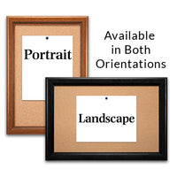 Open Face #353 Wood Framed 16 x 20 Access Cork Boards Can be Ordered in Portrait or Landscape Orientation