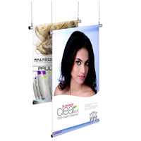 18" WIDE CEILING MOUNTED GRAPHIC DISPLAY BARS (SINGLE SECTION)