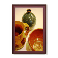 DARK MAHOGANY WOOD FRAME 18x24 with DECORATIVE MAT BORDER