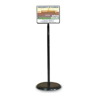 14 x 11 Poster Sign Stand | Pedestal Base | Black Aluminum