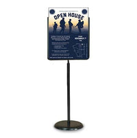 22 x 28 Poster Sign Holder Pedestal Stand | Black Aluminum