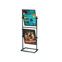 TWO TIER TILTED 22x28 SIGN FRAME SIGN STANDS (SHOWN in BLACK)