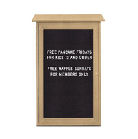 27" x 41" Outdoor Message Center Letter Board | LEFT Hinged - Single Door Information Board