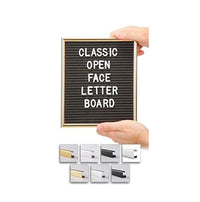 Access Letterboard | Open Face 11x17 Framed Black Vinyl Letter Board with Classic Style Metal Frame