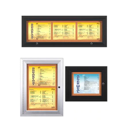 Indoor Menu Cases for 8 1/2 x 11 Menu Sizes (Radius Edge)