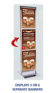 3-Tier Poster Display Floorstand (22x28)