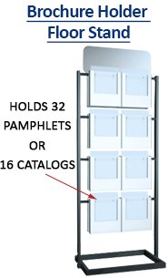 32 Pamphlet Brochure Holder Floor Stand