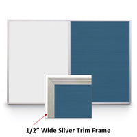 36x24 LETTERBOARD/ MARKER BOARD COMBINATION HAS 1/2" WIDE SILVER TRIM FRAME