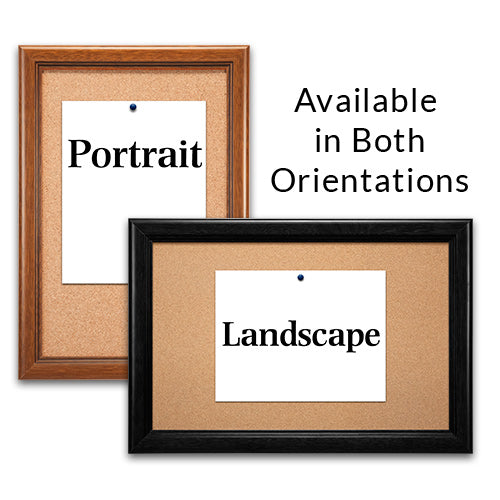 Open Face #353 Wood Framed 40 x 50 Access Cork Boards Can be Ordered in Portrait or Landscape Orientation