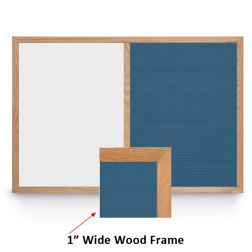 48x84 LETTERBOARD/ MARKER BOARD COMBINATION HAS 1" WIDE WOOD TRIM FRAME