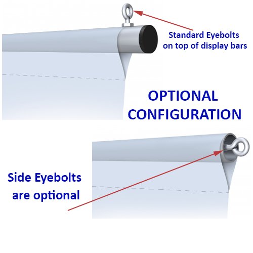 72" Wide Ceiling Mounted Graphic Bars (Single Section)