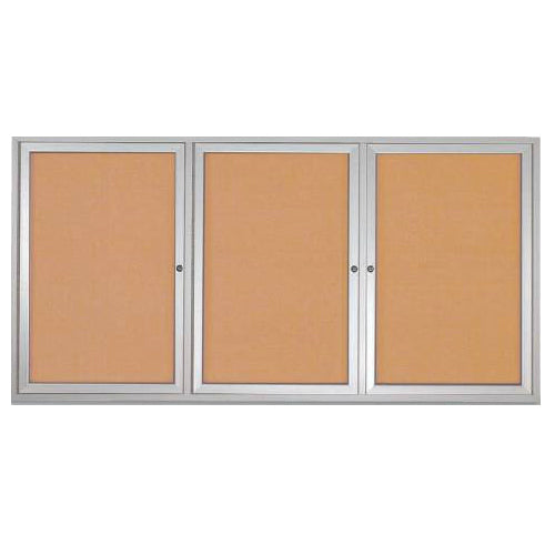 72 x 48 INDOOR Enclosed Bulletin Boards with Lights (3 DOORS)