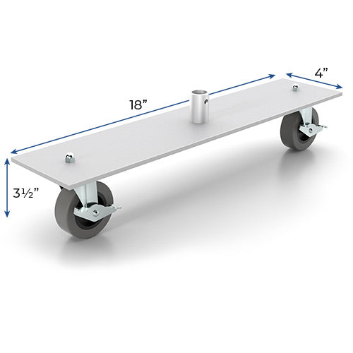 72x72 Rolling Sneeze Guard with Locking Wheels