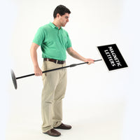 ADJUSTABLE MAGNETIC LETTER SIGN FLOOR STAND ALLOWS FOR EASY HANDLING