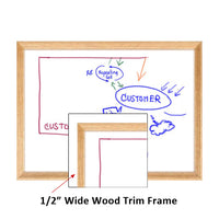 20 x 15 WHITE DRY ERASE BOARD with 3/4" WIDE OAK WOOD TRIM