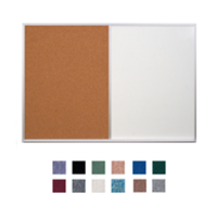 Value Line Combo Board 30x40 Metal Framed Cork Bulletin Marker Board (Open Face with Silver Trim)