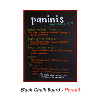 VALUE LINE 11x14 BLACK CHALK BOARD with WOOD FRAME BORDER (SHOWN IN PORTRAIT ORIENTATION)